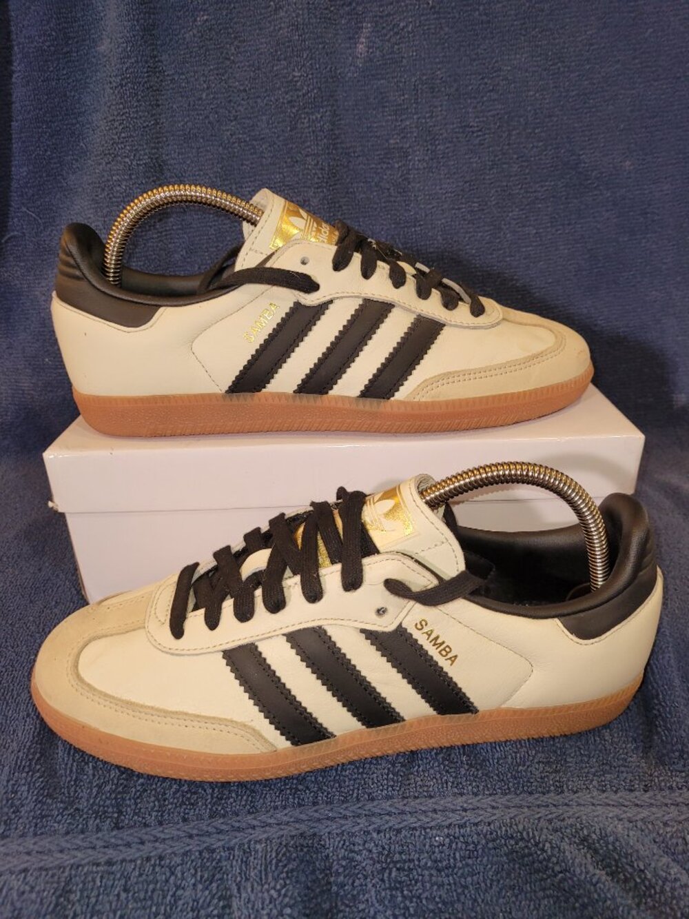 Adidas Samba Women's Size 8 OG Cream Black Tan Gum Sneakers ID0478 (#2205)